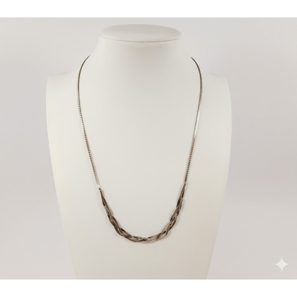 Jewelry - 925 Sterling Silver 18 Inch Braided Serpentine Chain Necklace SS Clasp